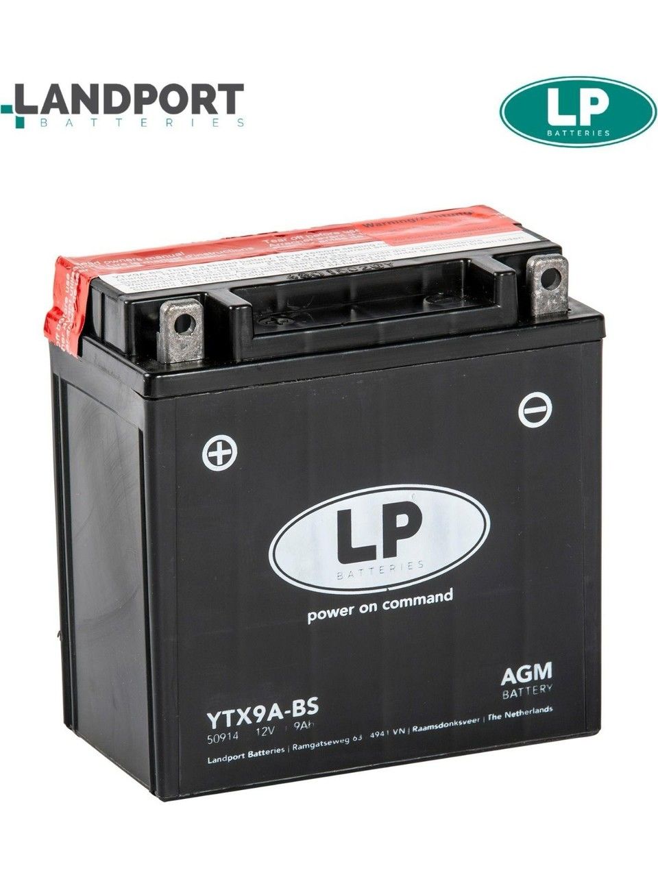 LP YTX9A-BS (LTX9A-BS) 12V 9Ah 120CCA 135x75x139.Kuru Bakımsız Akü