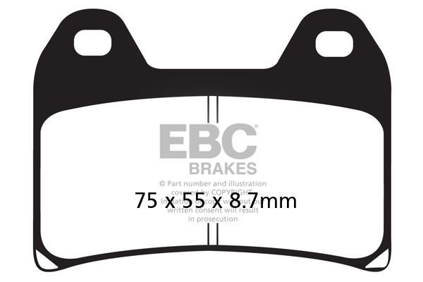 Bmw F800 S (Half fairing/fixed bobin) (2008-2010) Ön Organik Kevlar Fren Balatasi EBC FA244*