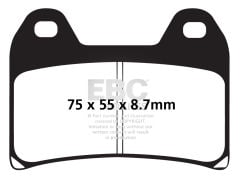 Bmw F800 S (Half fairing/fixed bobin) (2008-2010) Ön Yari Sinter Fren Balatasi EBC FA244V*