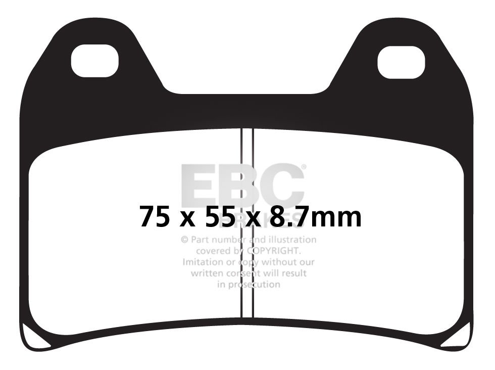 Bmw F800 S (Half fairing/loose bobin) (2006-2008) Ön Yari Sinter Fren Balatasi EBC FA244V*