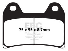 Bmw F800 S (Half fairing/loose bobin) (2006-2008) Ön Yari Sinter Fren Balatasi EBC FA244V*