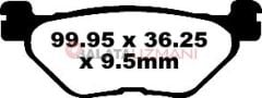 Hyosung GV 650 Aquilia (Carb) (2004-2006) Sinter Arka Fren Balatasi EBC FA319/2HH