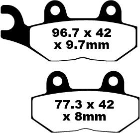 Triumph Daytona 955i (1998-2000) Arka Sinter Fren Balatasi EBC FA214/2HH