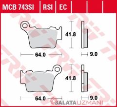 KTM 450 SMR (2005-> --) Arka Sinter Fren Balatasi TRW MCB743SI