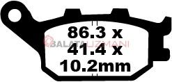 Honda CBF 1000 6/7/8/9/A (2 Piston Ön Kaliper/ABS siz Model) (2006-2011) Sinter Arka Fren Balatasi EBC FA174HH