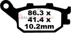 Honda CBF 1000 6/7/8/9/A (2 Piston Ön Kaliper/ABS siz Model) (2006-2011) Sinter Arka Fren Balatasi EBC FA174HH
