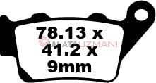 KTM 690 Duke (2 Pin Pad Fixing/Multi Tel Döküm Jant) (2013-2018) Sinter Arka Fren Balatasi EBC FA213HH