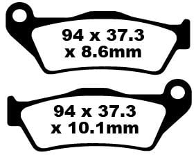 Bmw K1200 S (K40) (2005-2008) Arka Sinter Fren Balatasi EBC FA363HH