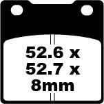 Kawasaki ZX 12R (ZX 1200 B3/B4/B6F) (2004-2006) Arka Sinter Fren Balatasi EBC FA161HH