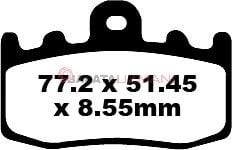 BMW R1200 RT (K26/0368) (Brembo Kaliper Arka Disk) (2005-2007) Sinter Ön Fren Balatasi EBC FA335HH*