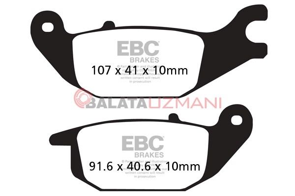 Honda CBR 125 R4/R5/RS5/RW5/RS6/RW6 (6 Civatali Ön Disk) (2004-2006) Organik Arka Fren Balatasi EBC FA343