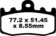 Bmw K1300 S (Fixed bobbins - Absli ve Abssiz) (2009-2014) Ön Sinter Fren Balatasi EBC FA335HH*