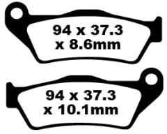 Bmw K1300 S (Fixed bobbins - Absli ve Abssiz) (2009-2014) Arka Sinter Fren Balatasi EBC FA363HH