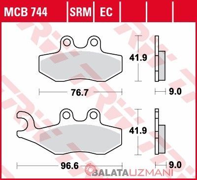 Piaggio Beverly 400s (2021-2026 )  Ön  Sinter Fren Balatasi TRW MCB744SRM