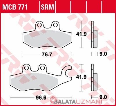 Piaggio Beverly 400s (2021-2026 ) Arka  Sinter Fren Balatasi TRW MCB771 SRM