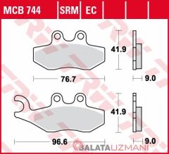 Piaggio GTS 300 Touring ABS (2017-> --) Ön Sinter Fren Balatasi TRW MCB744SRM