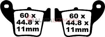 Honda CRF 450 R8/R9/RA/RB/RC/RD/RE (2008-2014) Organik Arka Fren Balatasi EBC FA346TT