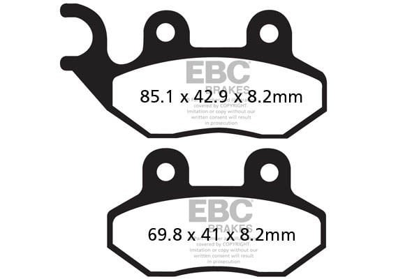 SYM JET İX 125 Ön Fren Balatası organik ebc sfa264