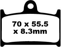 Triumph TT 600 (2000-2003) Ön Sinter Fren Balatasi EBC FA236HH*