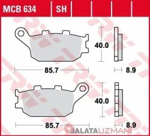 HONDA AFRİKA TWİN 100L-1100 ADV 2018-2025 ARKA  FREN BALATASI TRW LUCAS SİNTERLİ