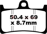 Yamaha XP 530E-A  T-Max (530cc Engine - ABS Model) (2017-2018) Organik Ön Fren Balatasi EBC SFA252*