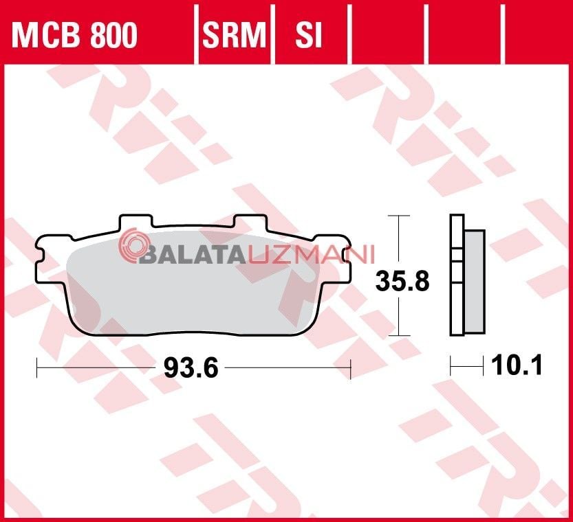 HONDA FORZA 250 ( 2018-2026 )  Arka Sinter Fren Balatasi TRW MCB800SRM