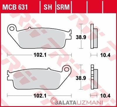 Honda Nc / İntegra / x 750    (2014->2025 --) Ön Sinter Fren Balatasi TRW MCB631SRM