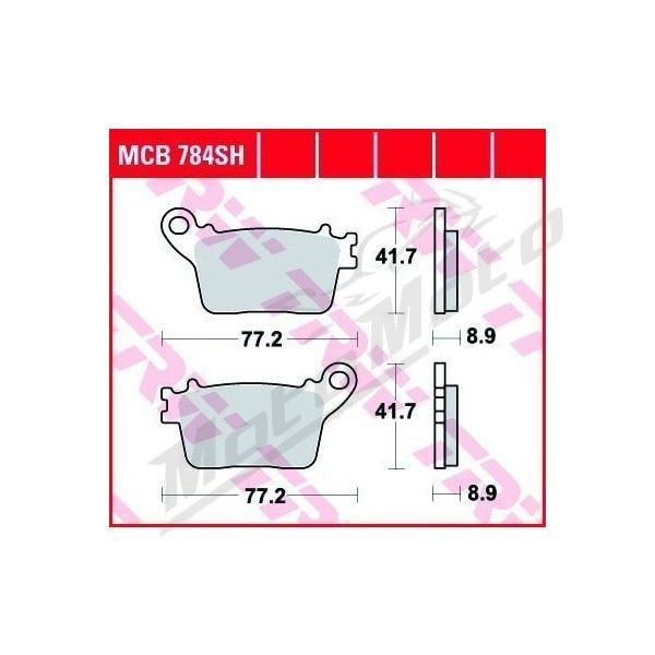 Yamaha YZF-R6 (2017-2018) Sinter Arka Fren Balatasi MCB784SH