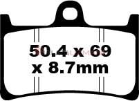 Yamaha XP 530-A  T-Max SX (530cc Engine - ABS Model) (2017-2018) Sinter Ön Fren Balatasi EBC SFA252HH*