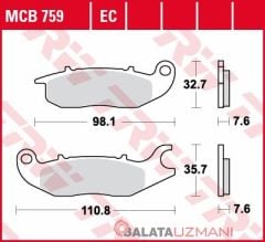 Honda MSX 125  (2013-> --) Ön Organik Fren Balatasi TRW MCB759