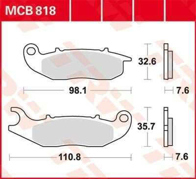 Vespa Gts 250 - 300   (2023-2026 ) Ön Performans sinterli  Fren Balatasi TRW LUCAS