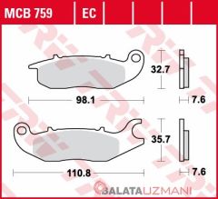 Honda CBR 125 R (2004-> --) Ön Organik Fren Balatasi TRW MCB759EC