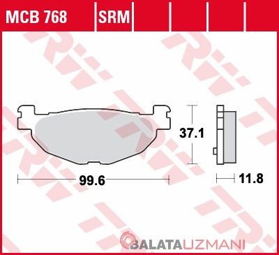 Yamaha XP 500 Tmax - Tmax ABS (2004-> --) Arka Sinter Fren Balatasi TRW MCB768SRM*