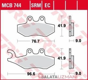 Aprilla Sr 200 Gt  (2021-2026 )  Ön  Sinter Fren Balatasi TRW MCB744SRM