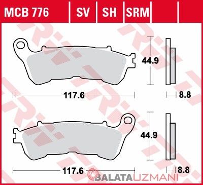Honda SH 125 i (2009->2012) Ön Sinter Fren Balatasi TRW MCB776SRM