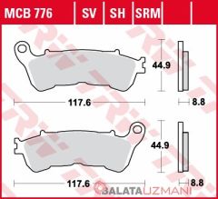 Honda CBF 500 ABS (2004->2007) Ön Sinter Fren Balatasi TRW MCB776SV