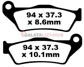 BMW K1300 GT (Sabit Bobin) (2009-2011) Sinter Arka Fren Balatasi EBC FA363HH