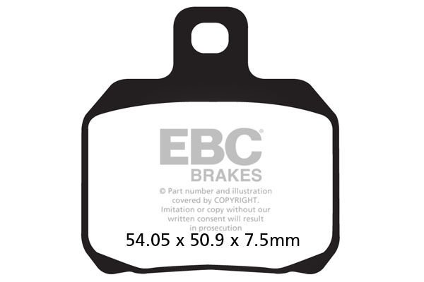 Ducati 1100 Hypermotard (2007-2009) Arka Organik Kevlar Fren Balatasi EBC FA266