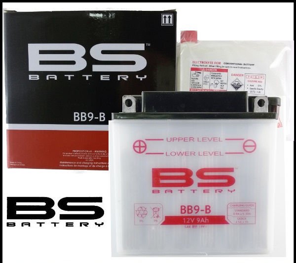 BB9-B (YB9-B) 12V 9Ah 130CCA 135x75x139 Bs-Battery standart motosiklet aküsü