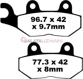 Triumph Bonneville T100 (2016-2018) Sinter Arka Fren Balatasi EBC FA214/2HH