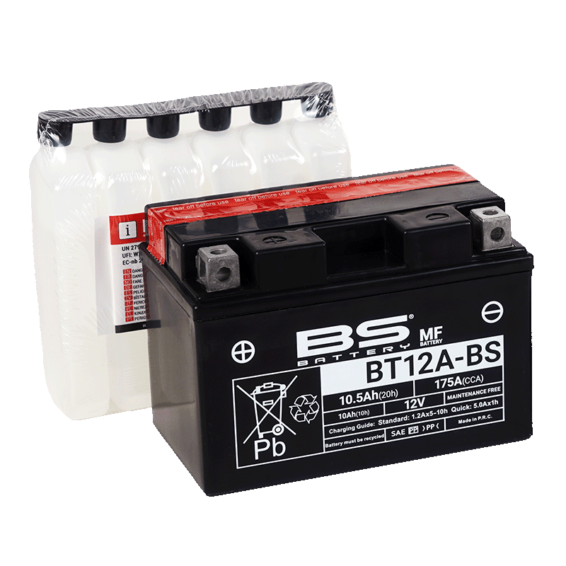 BT12A-BS (YT12A-BS) 12V 10Ah 175CCA 150x88x105 Bs-Battery bak?ms?z-mf motosiklet aküsü