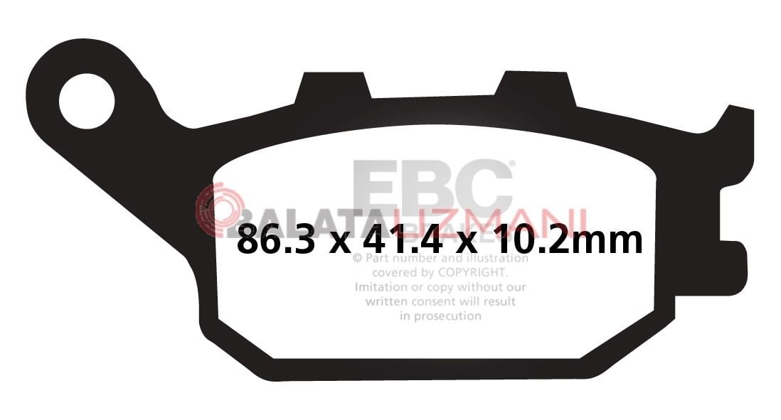 Honda CBF 600 NA4/NA5/NA6 (ABS Model) (2004-2006) Yari Sinter Arka Fren Balatasi EBC FA174V