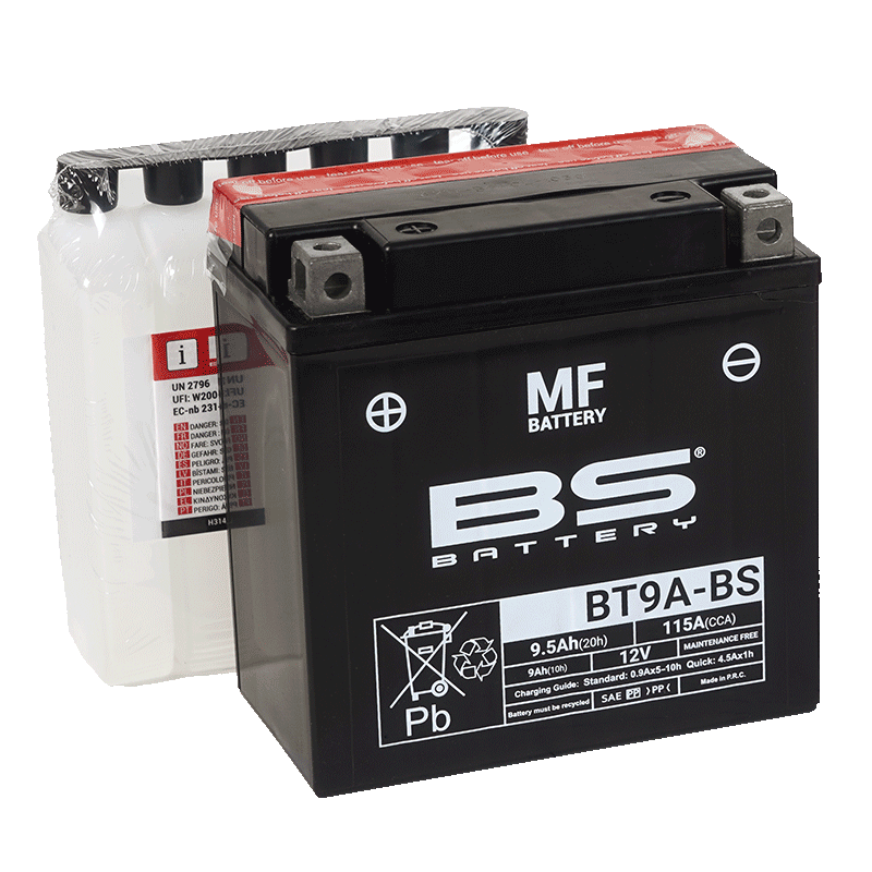 VESPA - CF MOTO NK- SR 250-BT9A-BS (YT9A-BS) 12V 9Ah 120CCA 135x75x139 Bs-Battery -MF  motosiklet aküsü