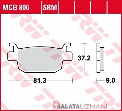 Peugeot Metropolis 400cc  ABS (2021->2026) Arka Sinter Fren Balatasi TRW MCB806SRM