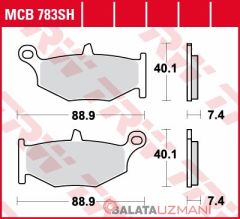 Suzuki GSR 600  (2006->2010) Arka Sinter Fren Balatasi TRW MCB783SH*