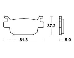 Honda ADV 350 (2023-   ) Braking Organik Arka Fren Balatası 908SM1