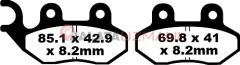 SYM HD Evo 200 (Carb & EFI Models/4T/Tek Far) (2003-2013) Organik Ön Fren Balatasi EBC SFA264