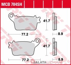 Kawasaki ZX-6R 636 Ninja, Ninja ABS, KRT (2013->2017) Arka Sinter Fren Balatasi TRW MCB784SH*