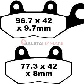 Triumph Tiger 1050 (Radyal Kaliper) (2007-2011) Sinter Arka Fren Balatasi EBC FA215/2HH