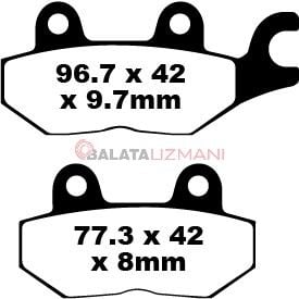 Triumph Tiger 1050 (Radyal Kaliper) (2007-2011) Sinter Arka Fren Balatasi EBC FA215/2HH